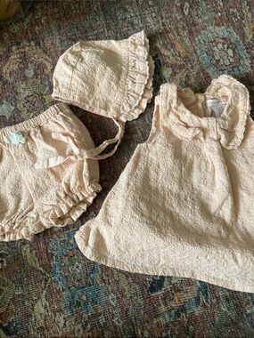 Catherine Malandrino Quilted Baby Dress - Pale Pink